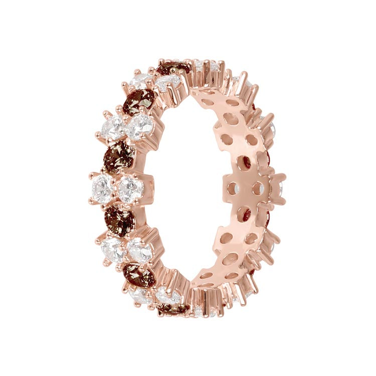 Bronzallure Miss Bronzallure Brown/White Cubic Zirconia Ring Rings Bronzallure 