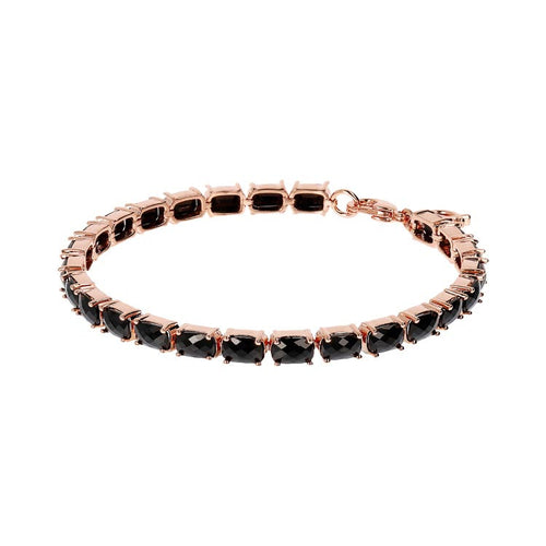 Bronzallure Variegata Black Spinel Cush Stone Bracelet Bracelets Bronzallure 