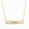 Personalised 9ct Yellow Gold Name Tag Necklace Necklaces Bevilles 
