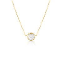 Georgini Lucent White Topaz Gold Necklace Bevilles Jewellers 