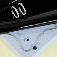 Chiara Ferragni Diamond Heart White Heart Big Hoop Earrings Bevilles Jewellers 