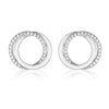 GEORGINI REFLECTION CIRCLES EARRING SILVER & WHITE ENAMEL Georgini 