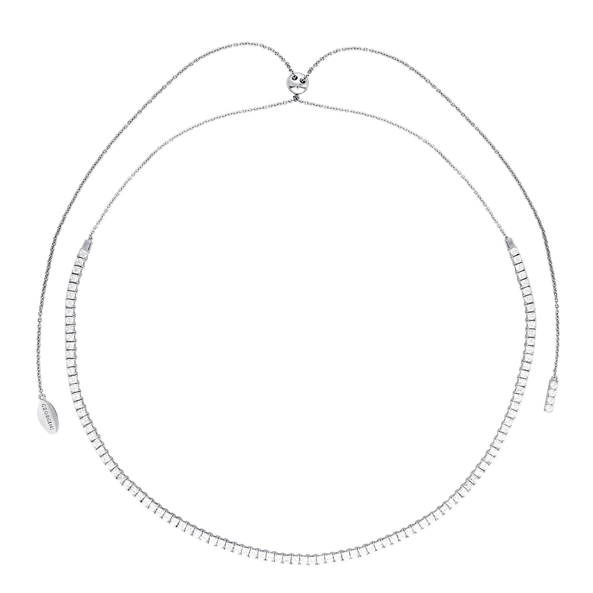 GEORGINI ICONIC BRIDAL VERA NECKLACE SILVER Bevilles Jewellers 
