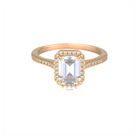 GEORGINI ICONIC BRIDAL VIOLET RING ROSE GOLD Bevilles Jewellers 