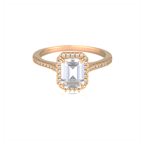 GEORGINI ICONIC BRIDAL VIOLET RING ROSE GOLD Bevilles Jewellers 