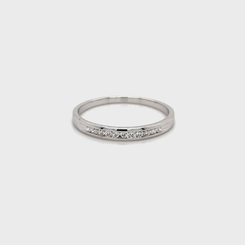 9ct White Gold Diamond Channel Eternity Ring