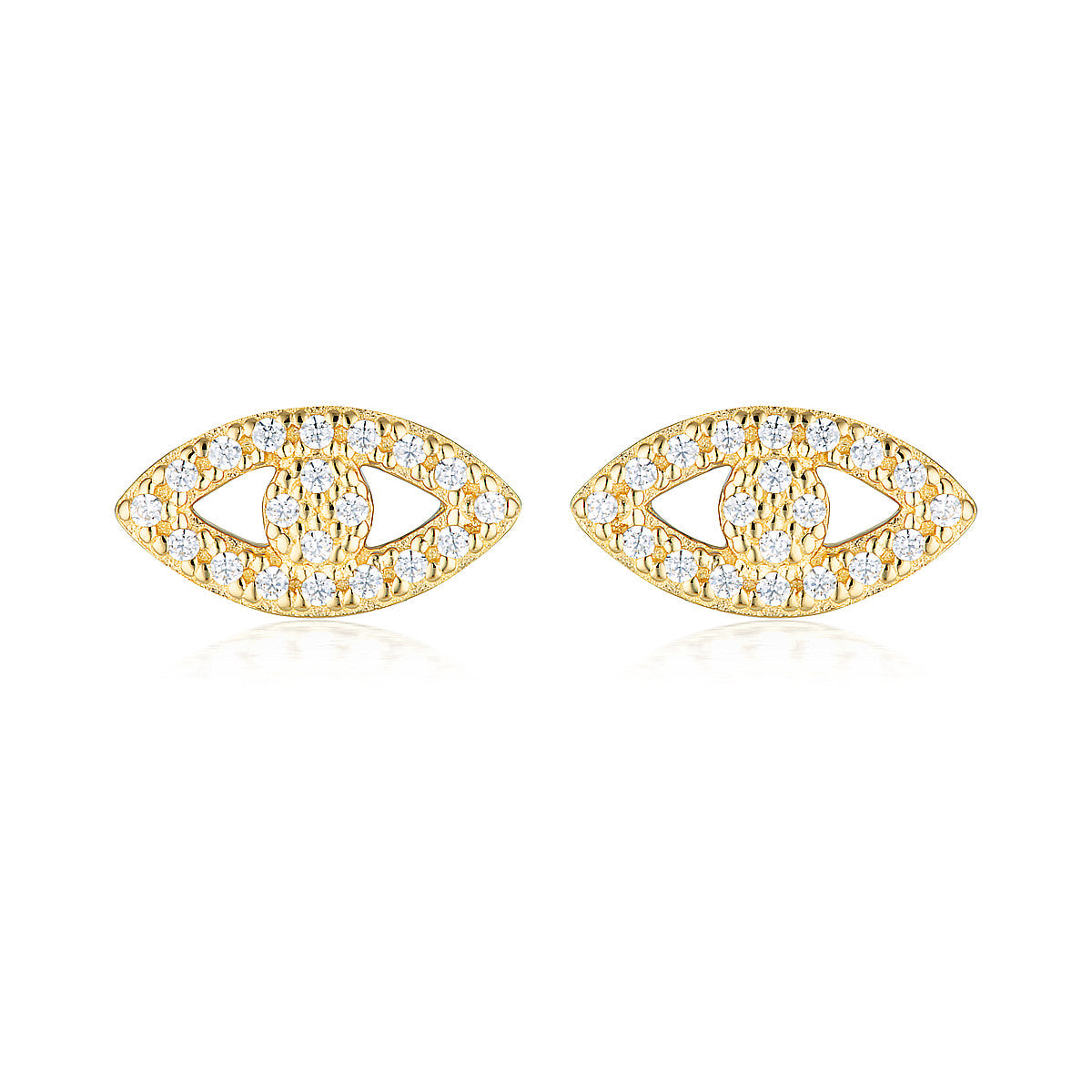 GEORGINI ROCK STAR EVIL EYE GOLD EARRINGS Georgini 