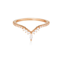 Georgini Rock Star Tiara Rose Gold Ring Bevilles Jewellers 