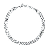Chiara Ferragni Chain Collection Big Chain White Stone Necklace Bevilles Jewellers 