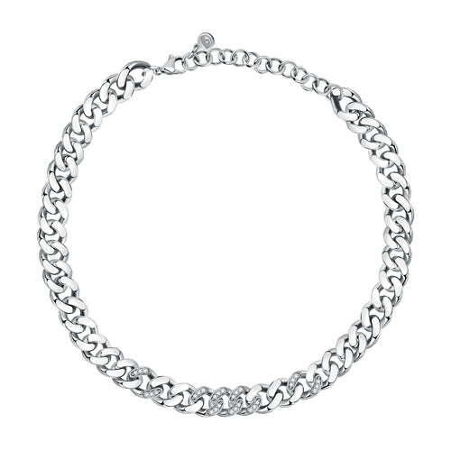 Chiara Ferragni Chain Collection Big Chain White Stone Necklace Bevilles Jewellers 