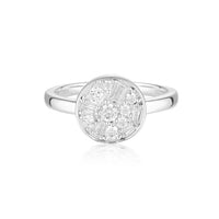 Georgini - Mosaic Disc Sterling Silver Cubic Zirconia Ring Bevilles Jewellers 5 