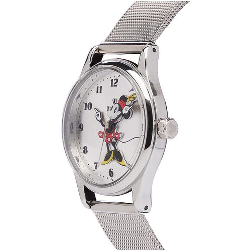 Disney Petite Minnie Silver Milanese Mesh Watch Bevilles Jewellers 