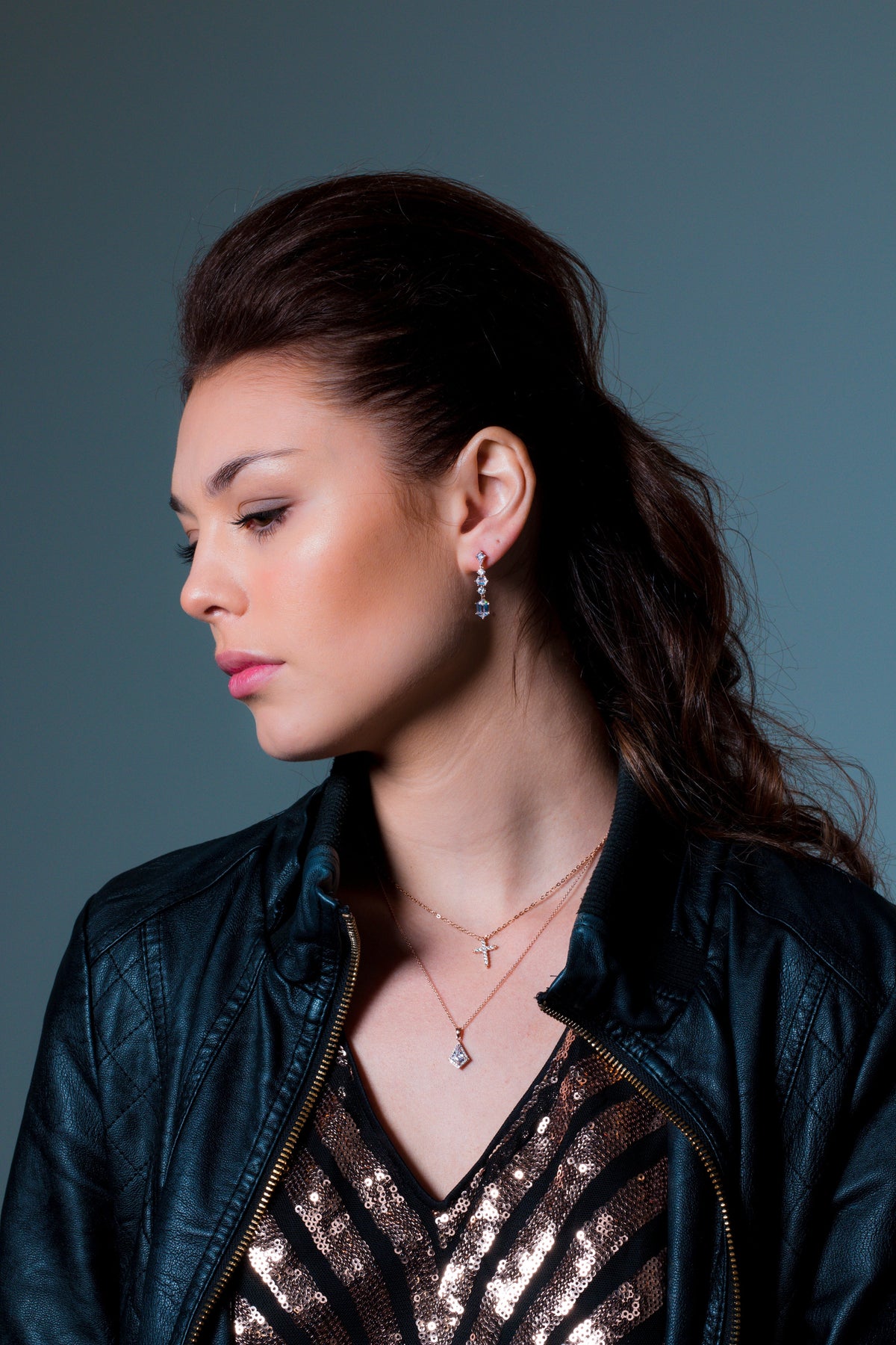 Georgini Rock Star Cross Rose Gold Pendant Georgini 