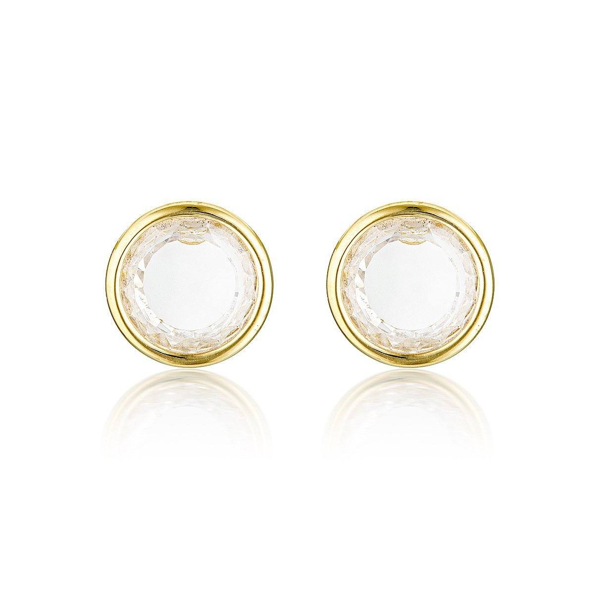 GEORGINI NOEL NIGHTS SLICED STONE EARRINGS GOLD Bevilles Jewellers 