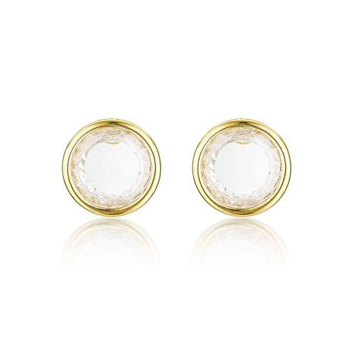 GEORGINI NOEL NIGHTS SLICED STONE EARRINGS GOLD Bevilles Jewellers 