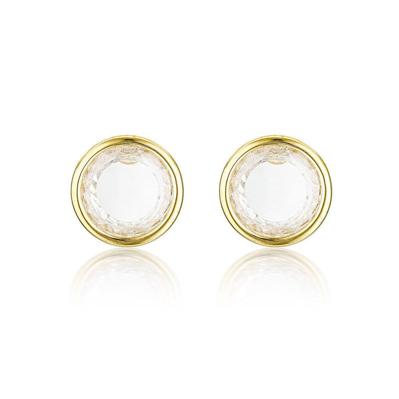 GEORGINI NOEL NIGHTS SLICED STONE EARRINGS GOLD Bevilles Jewellers 