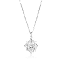 GEORGINI ICONIC BRIDAL ELOISE PENDANT SILVER Bevilles Jewellers 