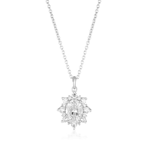 GEORGINI ICONIC BRIDAL ELOISE PENDANT SILVER Bevilles Jewellers 