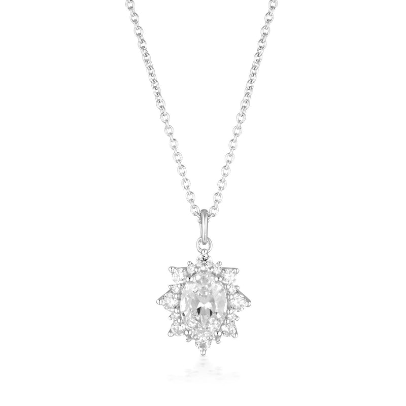 GEORGINI ICONIC BRIDAL ELOISE PENDANT SILVER Bevilles Jewellers 