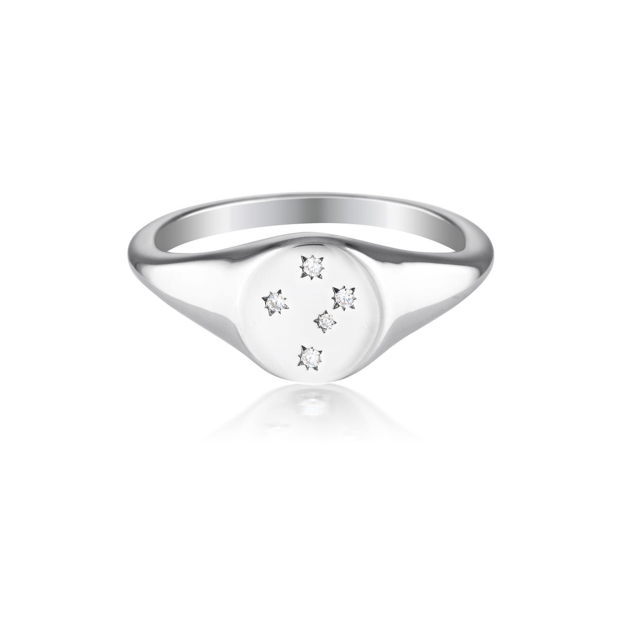 GEORGINI COMMONWEALTH COLLECTION SOUTHERN CROSS RING SILVER Bevilles Jewellers 