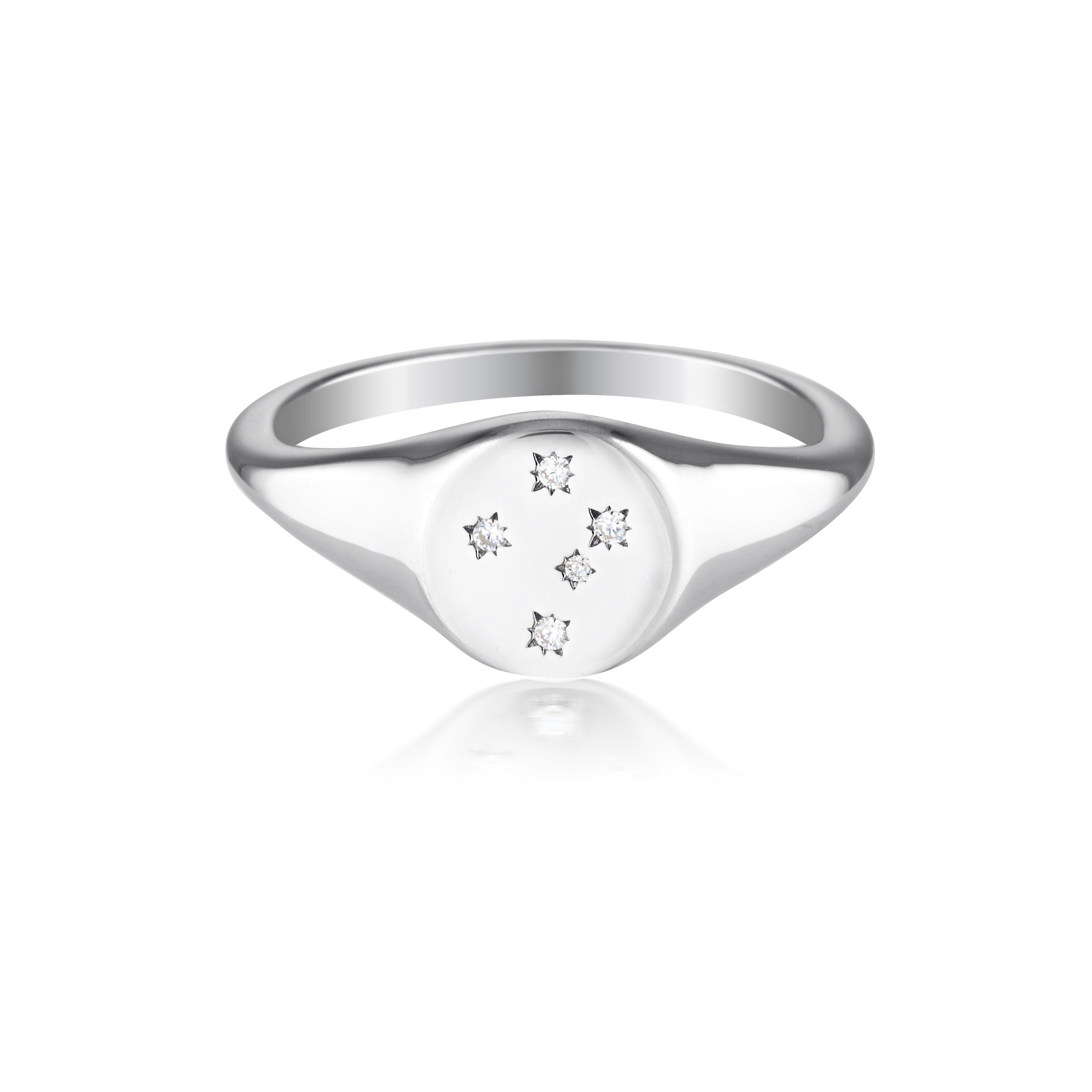 GEORGINI COMMONWEALTH COLLECTION SOUTHERN CROSS RING SILVER Bevilles Jewellers 