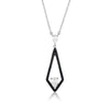 GEORGINI REFLECTION EVOKE PENDANT SILVER & BLACK ENAMEL Georgini 