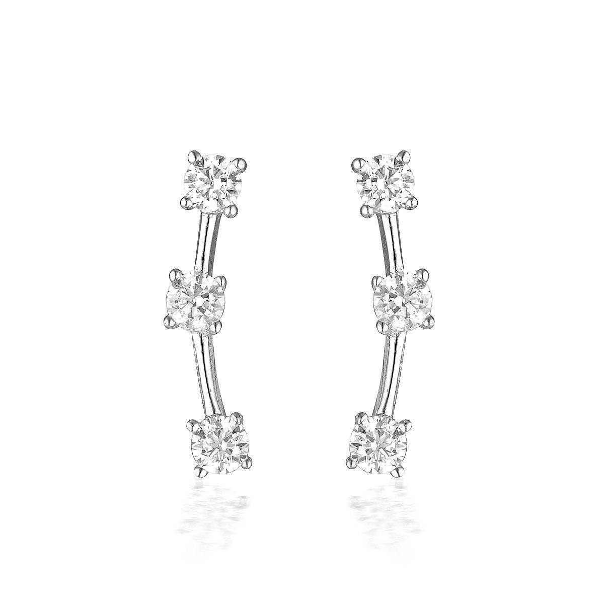 GEORGINI NOEL NIGHTS TINSEL EARRINGS SILVER Bevilles Jewellers 