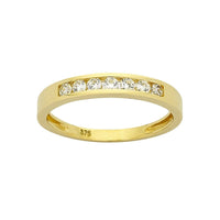 9ct Yellow Gold Cubic Zirconia Channel Set Ring Rings Bevilles 