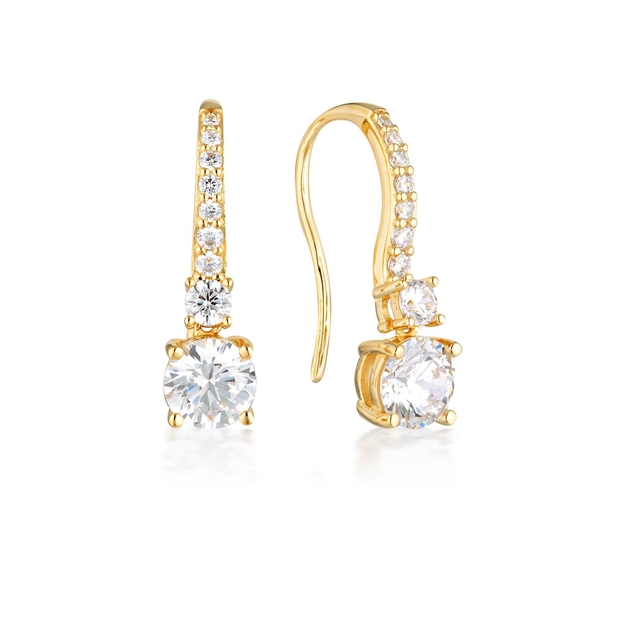 GEORGINI ICONIC BRIDAL DAPHNE EARRINGS GOLD Bevilles Jewellers 