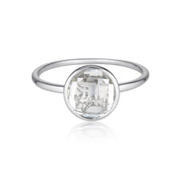 Georgini - Rodos Sterling Silver White Topaz Ring Bevilles Jewellers 8 