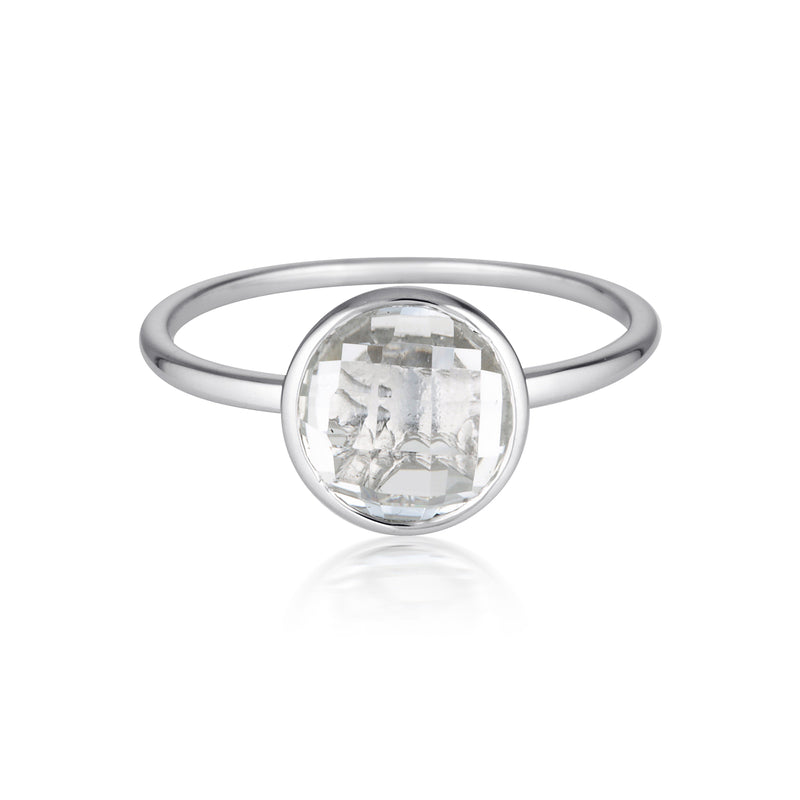 Georgini - Rodos Sterling Silver White Topaz Ring Bevilles Jewellers 8 
