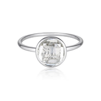 Georgini - Rodos Sterling Silver White Topaz Ring Bevilles Jewellers 9 