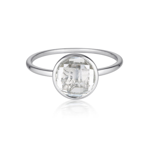 Georgini - Rodos Sterling Silver White Topaz Ring Bevilles Jewellers 5 