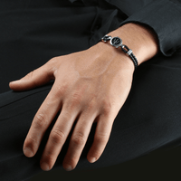 Maserati Jewels Men's Leather Bracelet Bevilles Jewellers 