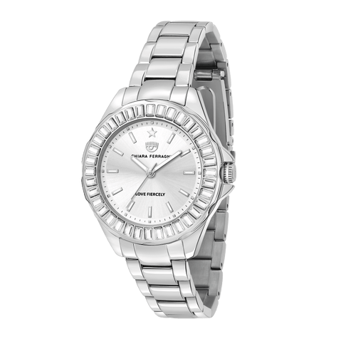 Chiara Ferragni Sport Silver 36mm Watch Bevilles Jewellers 