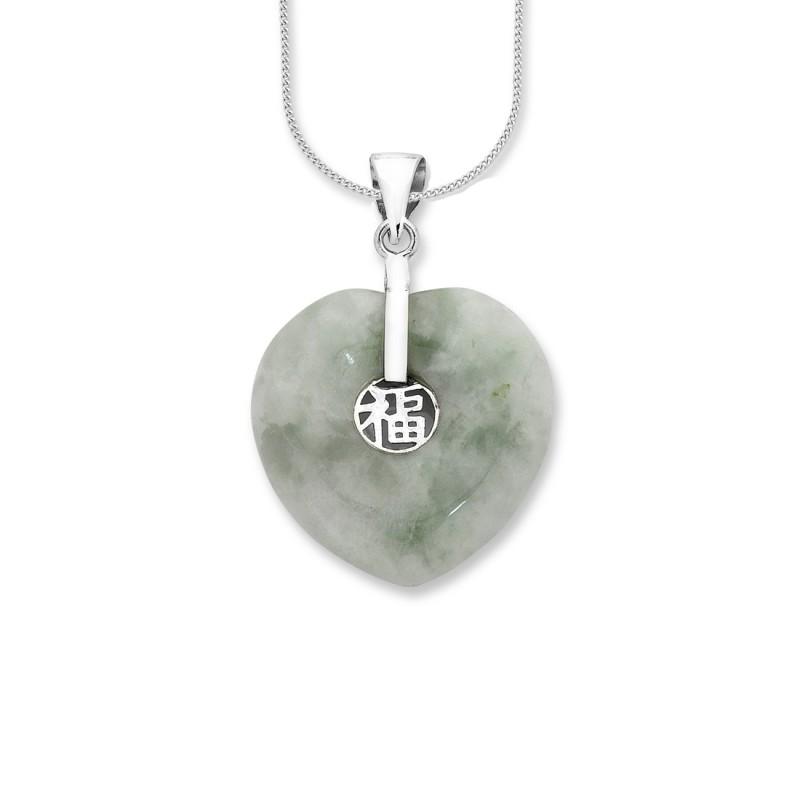 Sterling Silver Natural Jade Pendant Necklaces Bevilles 