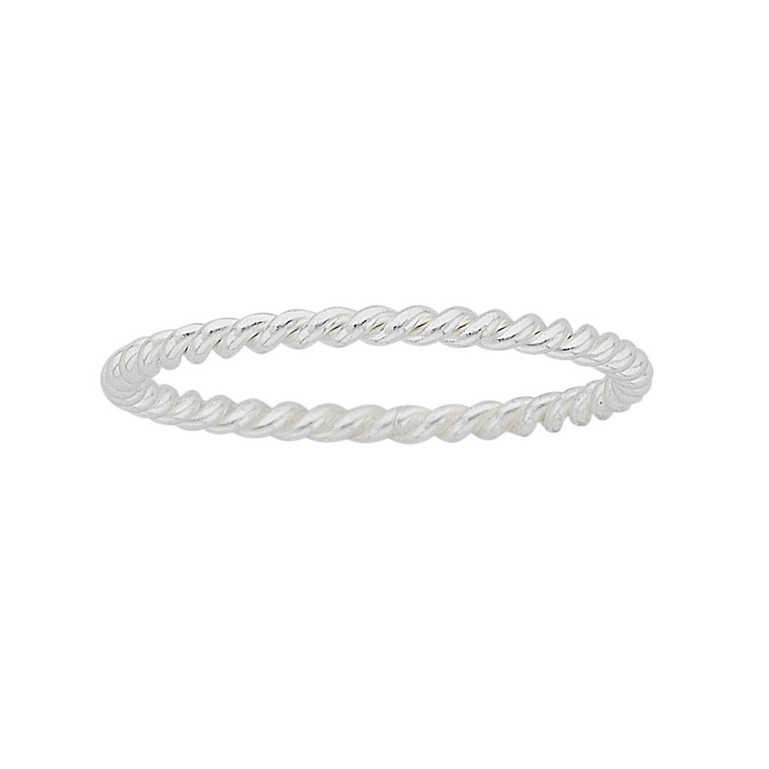 Sterling Silver Twisted Stackable Ring Rings Bevilles 