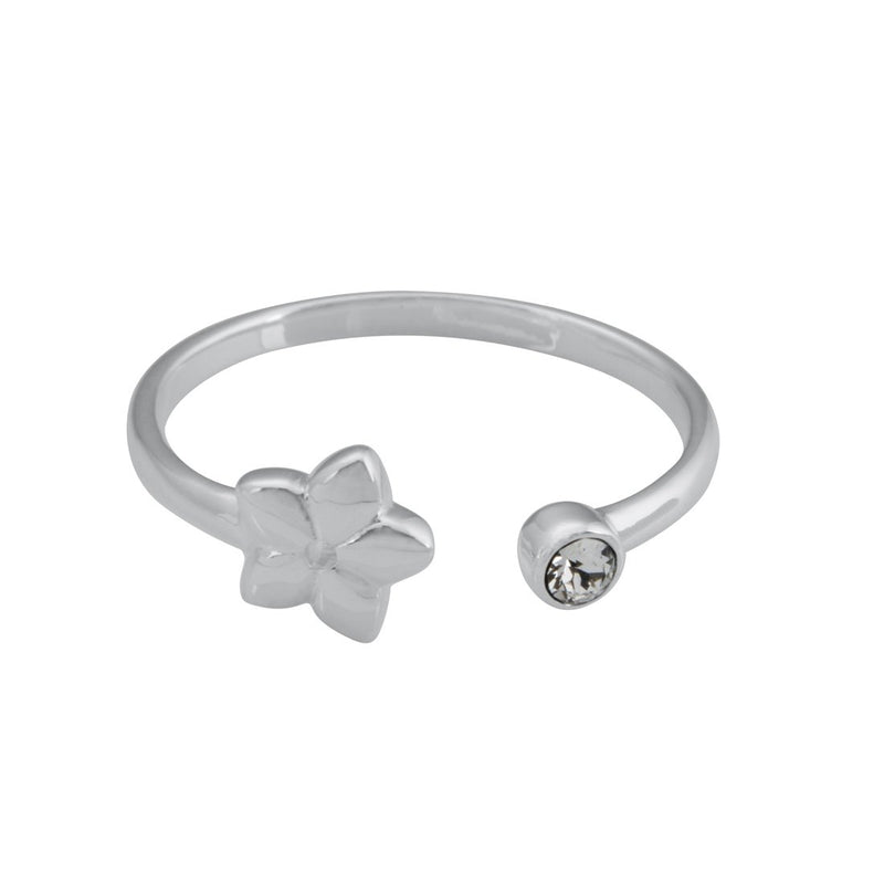 Sterling Silver Open Flower Stackable Ring Rings Bevilles 