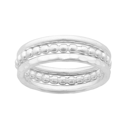 Sterling Silver Three Band Ring Rings Bevilles 
