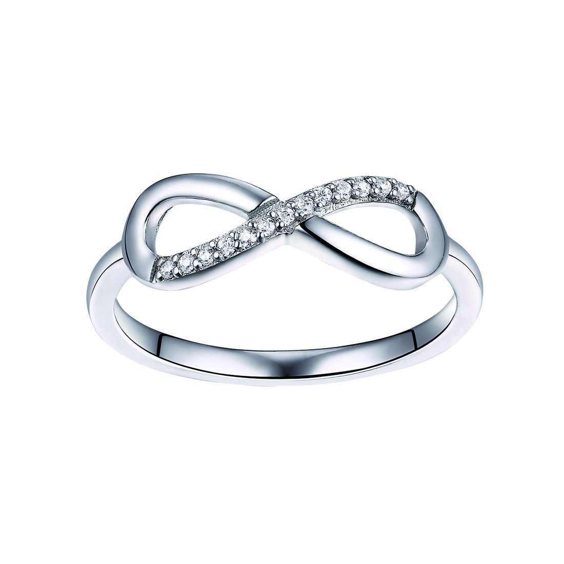 Sterling Silver Cubic Zirconia Infinity Ring Rings Bevilles 