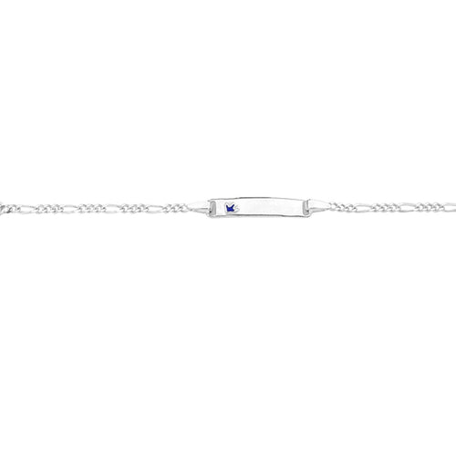 Children's Sterling Silver Blue Bird ID Bracelet Bracelets Bevilles 
