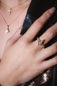 Georgini Rock Star Tiara Gold Ring Bevilles Jewellers 