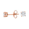 GEORGINI 5MM CLEAR ROUND STUD ROSE GOLD Bevilles Jewellers 