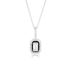 GEORGINI REFLECTION RETROSPECT PENDANT SILVER & BLACK ENAMEL Georgini 