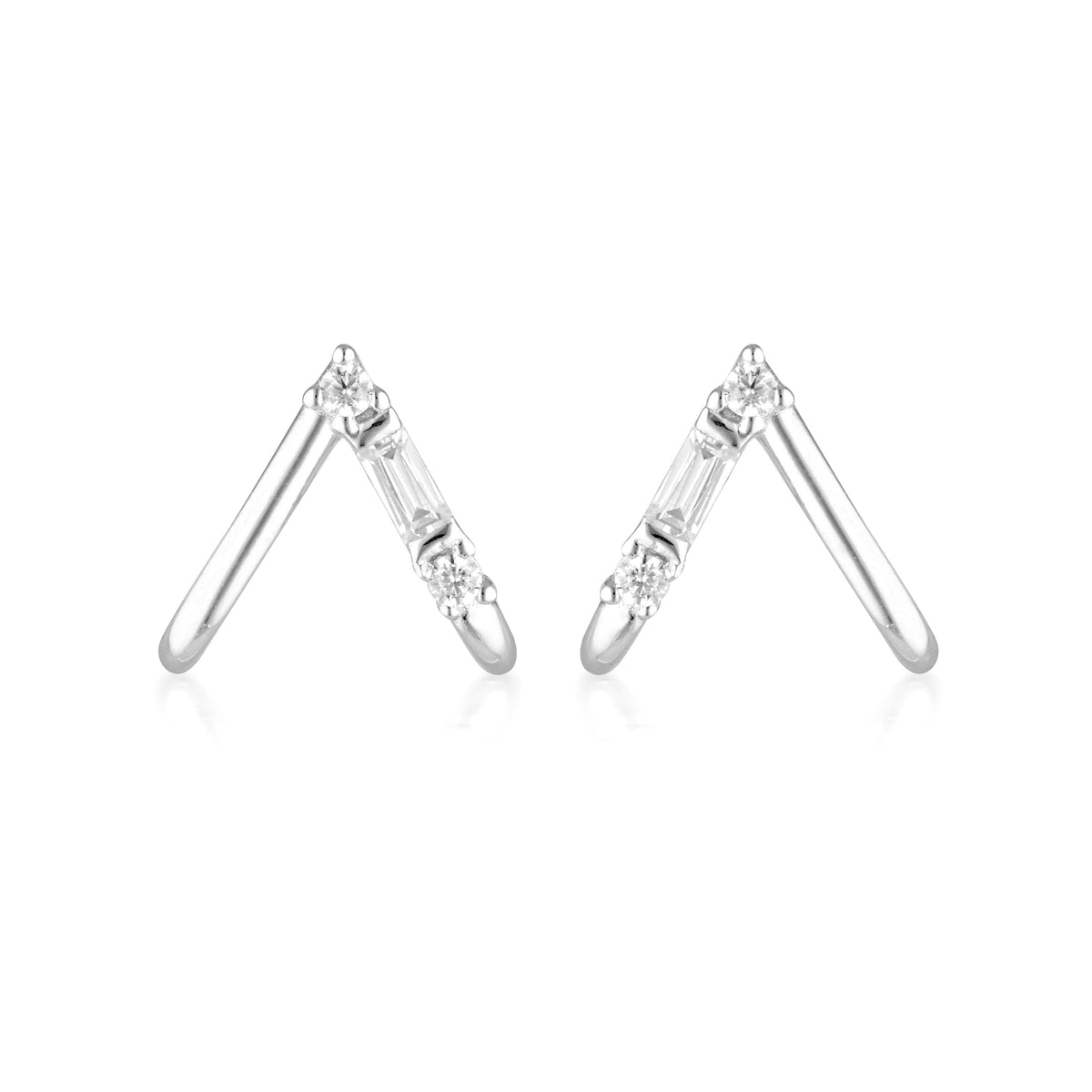 GEORGINI THE LAYERED EDIT TIGA EARRINGS SILVER Bevilles Jewellers 