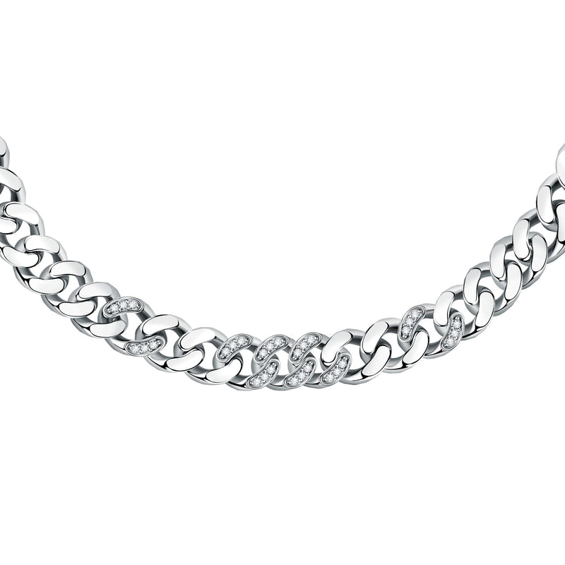 Chiara Ferragni Chain Collection Big Chain White Stone Necklace Bevilles Jewellers 