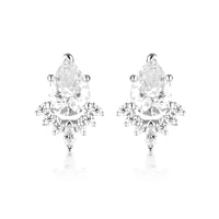GEORGINI ICONIC BRIDAL PENELOPE EARRING SILVER Bevilles Jewellers 