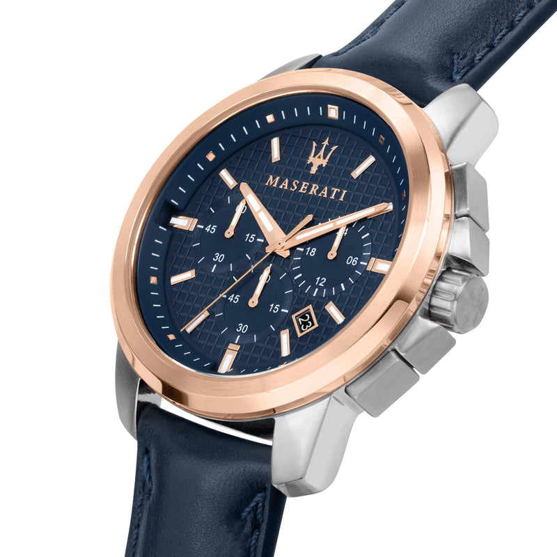 Maserati Successo Navy Blue Chronograph Bevilles Jewellers 