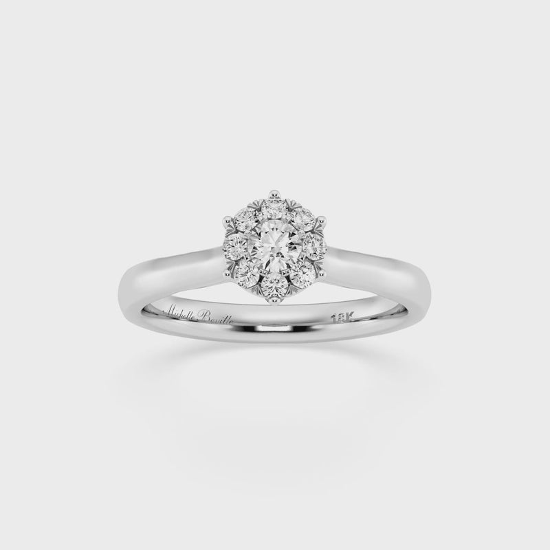 Facets of Love Brilliant Star Ring with 0.30ct of Diamonds in 18ct White Gold