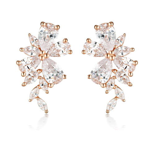 GEORGINI ICONIC BRIDAL HYACINTH EARRINGS ROSE GOLD Bevilles Jewellers 